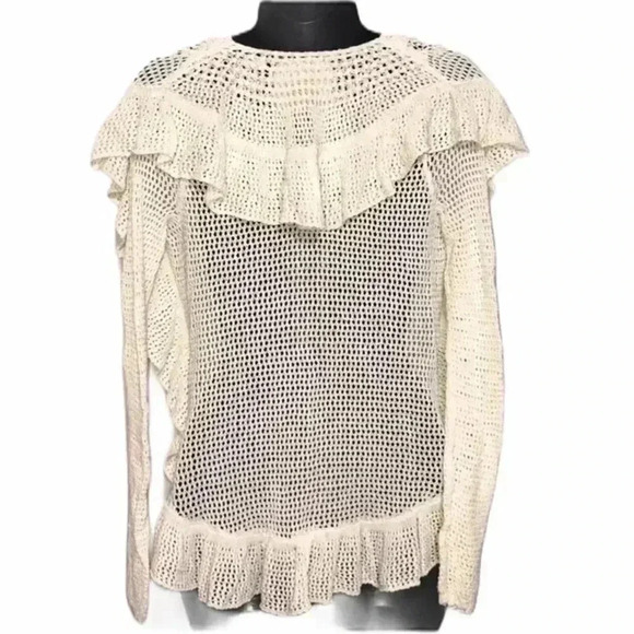 Angel of the North Crochet Pullover Top Size S—B2 - Picture 3 of 7